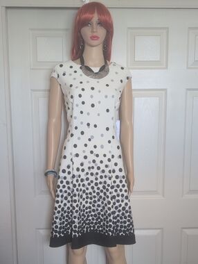 London Times Ombre Dot dress